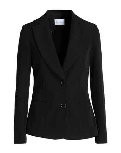 Atos Lombardini Woman Blazer Black Size 6 Polyester, Elastane