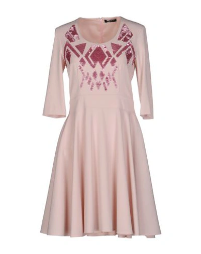 Byblos Woman Mini Dress Light Pink Size 4 Polyester, Elastane