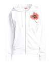 Kenzo Woman Sweatshirt White Size Xs Cotton In White
