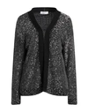 Fabiana Filippi Woman Cardigan Silver Size 6 Polyamide, Polyester