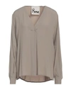 8pm Woman Blouse Dove Grey Size L Acetate, Silk