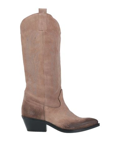 Brawn's Woman Boot Light Brown Size 7 Leather In Beige
