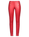 Giulia N Woman Pants Red Size S Polyester, Polyurethane