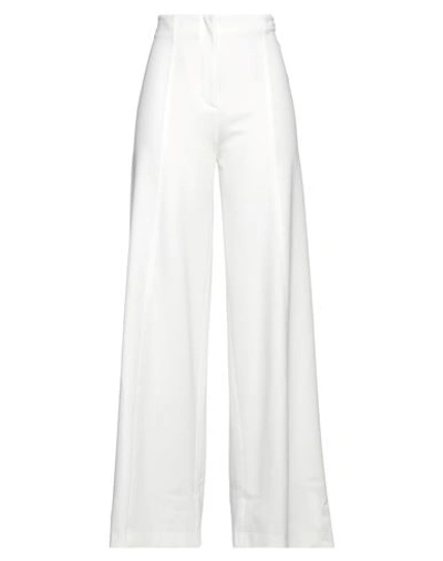 Liviana Conti Woman Pants Ivory Size 6 Viscose, Polyamide, Elastane In White