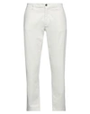 Officina 36 Man Pants White Size 36 Cotton, Elastane