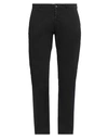 Officina 36 Man Pants Steel Grey Size 38 Lyocell, Cotton, Elastane In Black