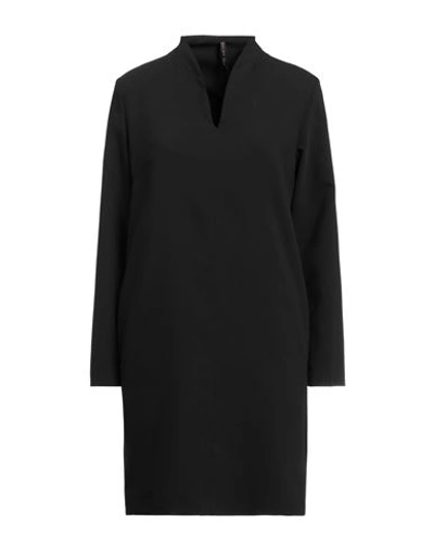 Manila Grace Woman Mini Dress Black Size 8 Polyester, Viscose, Elastane