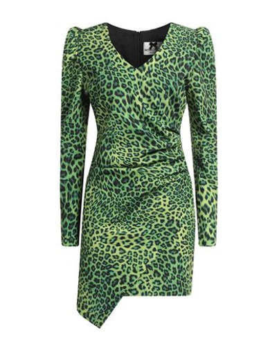 No Secrets Woman Mini Dress Green Size 4 Polyester, Elastane