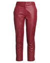 Icona By Kaos Woman Pants Burgundy Size 6 Polyurethane, Viscose In Red