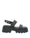 WINDSOR SMITH WINDSOR SMITH WOMAN SANDALS BLACK SIZE 8 SOFT LEATHER