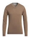 Hamaki-ho Man Sweater Camel Size L Polyester, Nylon, Viscose, Acrylic, Wool In Beige
