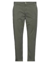 Stilosophy Man Pants Military Green Size 38 Cotton, Elastane