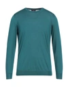 Drumohr Man Sweater Deep Jade Size 42 Silk In Green