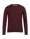 Drumohr Man Sweater Burgundy Size 42 Silk In Red
