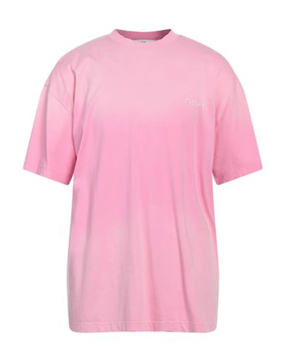 Msgm Man T-shirt Pink Size L Cotton