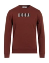 DOOA DOOA MAN SWEATSHIRT RUST SIZE 3XL COTTON, POLYESTER