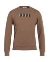 Dooa Man Sweatshirt Brown Size 3xl Cotton, Polyester