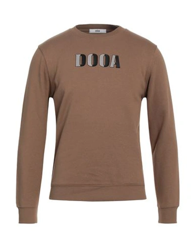 Dooa Man Sweatshirt Brown Size Xl Cotton, Polyester
