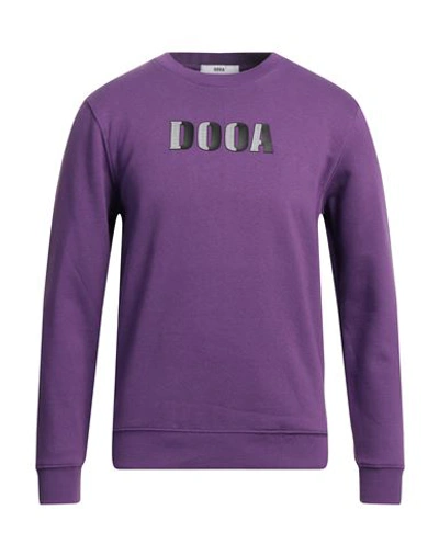 Dooa Man Sweatshirt Purple Size Xxl Cotton, Polyester