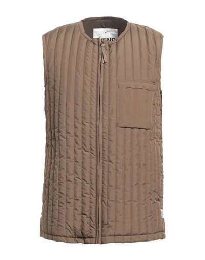 Rains Man Jacket Khaki Size Xl Polyester In Beige