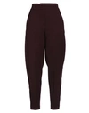 Alysi Woman Pants Plum Size 4 Virgin Wool, Elastane In Purple