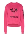 5preview Woman Sweatshirt Fuchsia Size S Cotton, Polyester In Pink