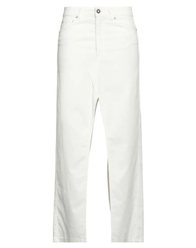 Dondup Woman Maxi Skirt White Size 29 Cotton, Elastane In White