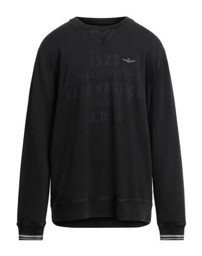 Aeronautica Militare Man Sweatshirt Black Size 4xl Cotton