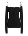Philosophy Di Lorenzo Serafini Woman Sweater Black Size 10 Virgin Wool, Lyocell