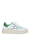Moaconcept Woman Sneakers White Size 6.5 Soft Leather, Textile Fibers In White