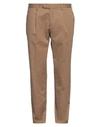 Devore Incipit Man Pants Camel Size 40 Cotton, Polyamide In Beige