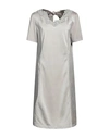 Elisa Cavaletti By Daniela Dallavalle Woman Midi Dress Taupe Size 6 Linen, Cotton, Elastane In Grey