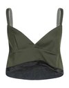 Department Five Department 5 Woman Top Military Green Size S Cotton, Elastane In Green