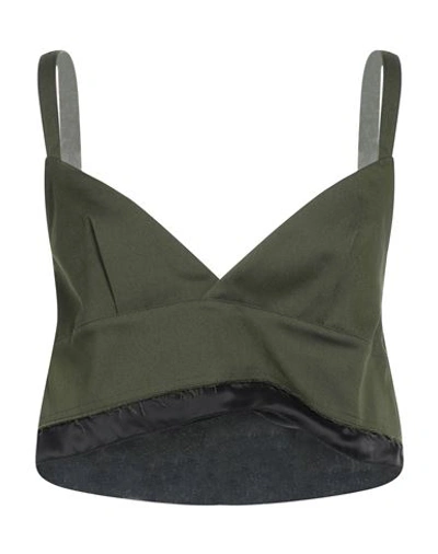 Department 5 Woman Top Military Green Size Xs Cotton, Elastane