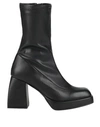 NILA & NILA NILA & NILA WOMAN ANKLE BOOTS BLACK SIZE 8 SOFT LEATHER