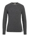 Brooksfield Man Sweater Dark Green Size 38 Wool, Polyamide In Grey