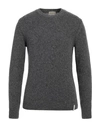 Brooksfield Man Sweater Dark Brown Size 44 Virgin Wool In Grey