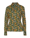 Camicettasnob Woman Shirt Green Size 12 Polyamide, Elastane In Green