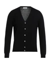 Gran Sasso Man Cardigan Black Size 38 Virgin Wool In Black