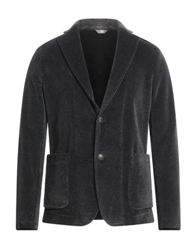 Fradi Man Suit Jacket Black Size 44 Cotton