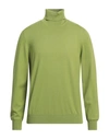 Gran Sasso Man Turtleneck Light Green Size 48 Cashmere