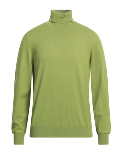 Gran Sasso Man Turtleneck Light Green Size 48 Cashmere In Green