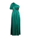 Vanessa Scott Woman Midi Dress Emerald Green Size L Polyester In Green