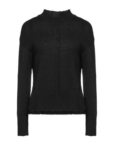 Alpha Studio Woman Sweater Black Size 6 Wool, Recycled Polyamide