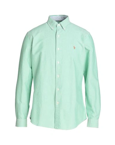 Polo Ralph Lauren Custom Fit Oxford Shirt Man Shirt Green Size Xxl Cotton