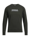 Dooa Man Sweatshirt Military Green Size 3xl Cotton, Polyester