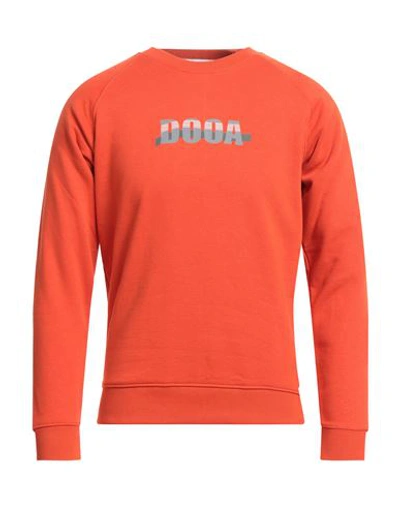 Dooa Man Sweatshirt Orange Size Xxl Cotton, Polyester