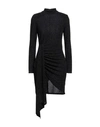 Vanessa Scott Woman Mini Dress Black Size M/l Nylon, Metallic Fiber, Elastane