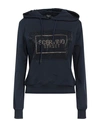 Scervino Woman Sweatshirt Navy Size Xs Cotton, Elastane In Navy Blue