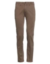 4/10 Four.ten Industry 4/10 Four. Ten Industry Man Pants Brown Size 28 Cotton, Elastane